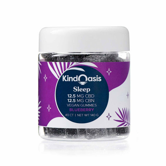 Sleep Gummies - CBD 12.5mg + CBN 12.5mg - 40ct Blueberry