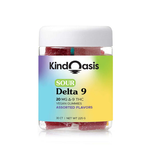 Delta 9 THC 20mg Gummies - 30ct Assorted Sour