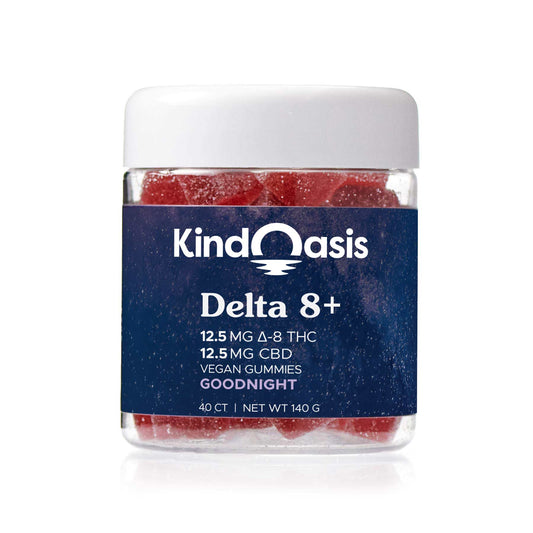 Goodnight Gummies - Delta 8 THC + CBD - 40ct Raspberry