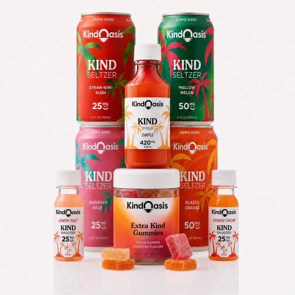 Kind 9 Assortment -
Gummies, Seltzers, and More!