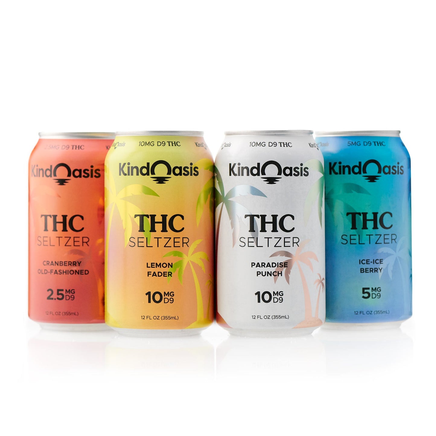 Delta 9 THC Seltzer 4 Pack - Low Dose - Sampler Bundle